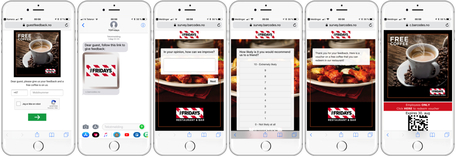 TGI fridays give feedback