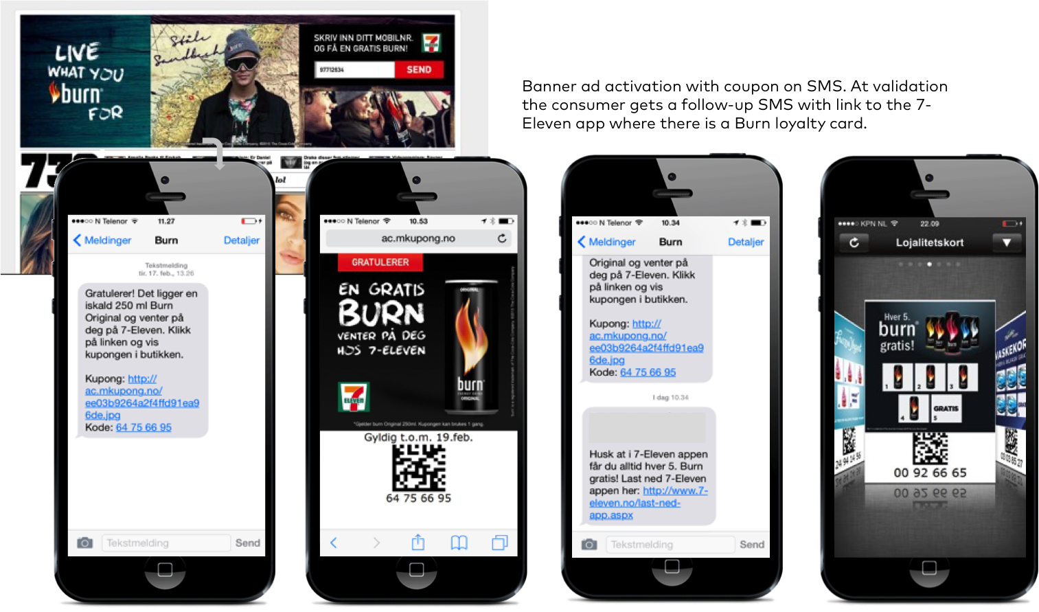 Burn stamp card in the 7-Eleven app