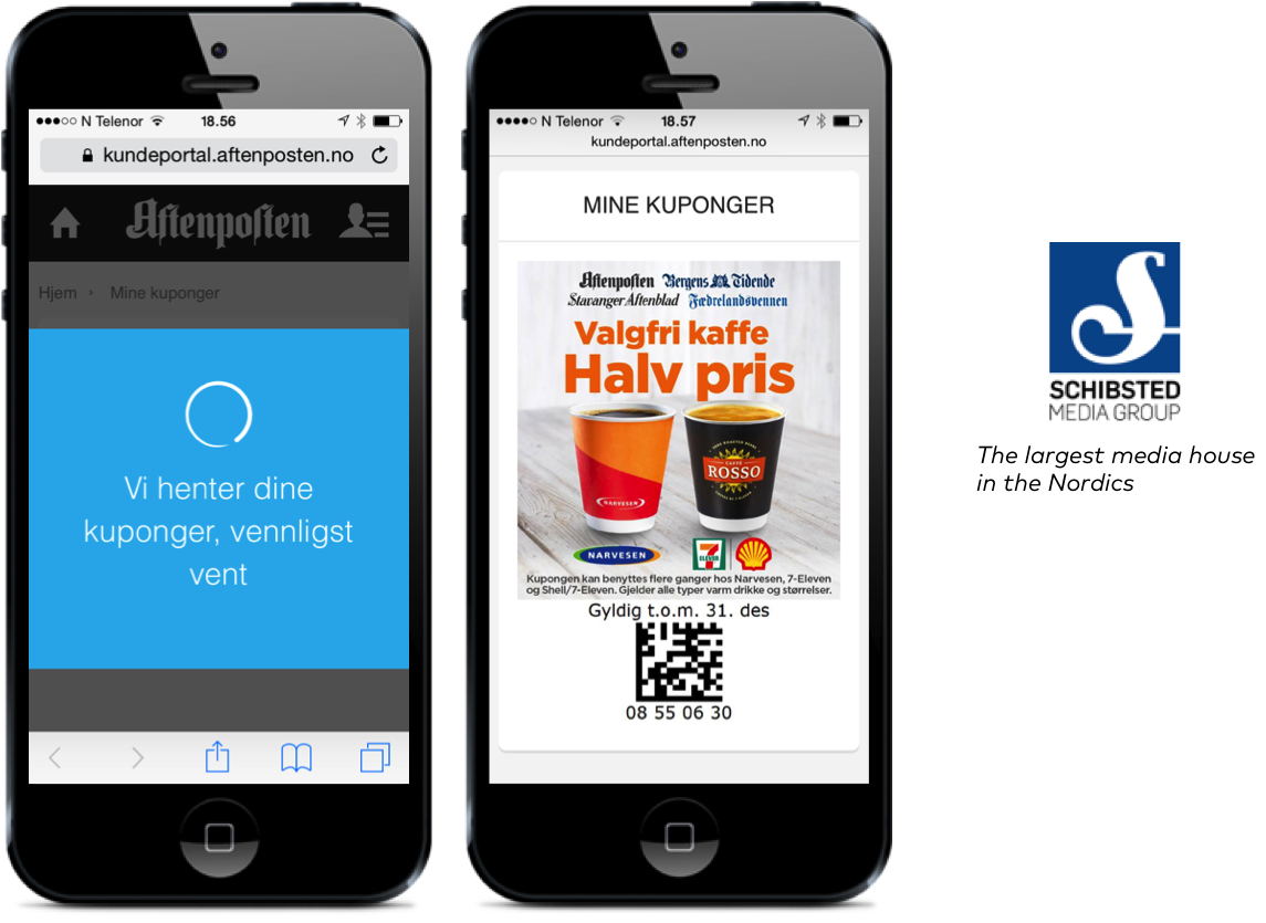 Example of an everyday deal coupon displayed on the app