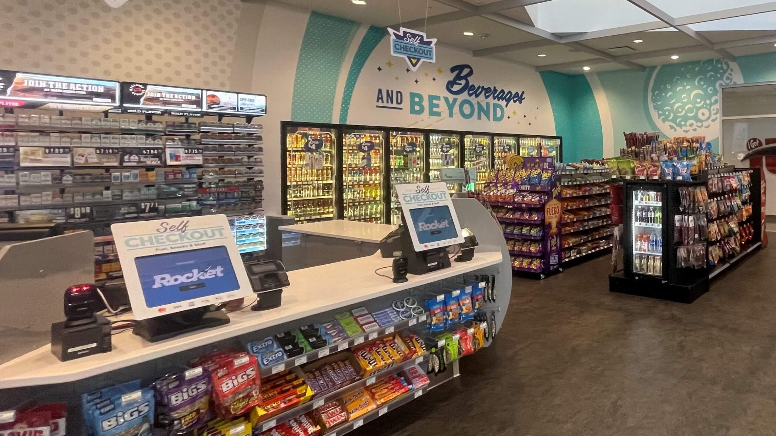 Inside of a Rocket convenience store