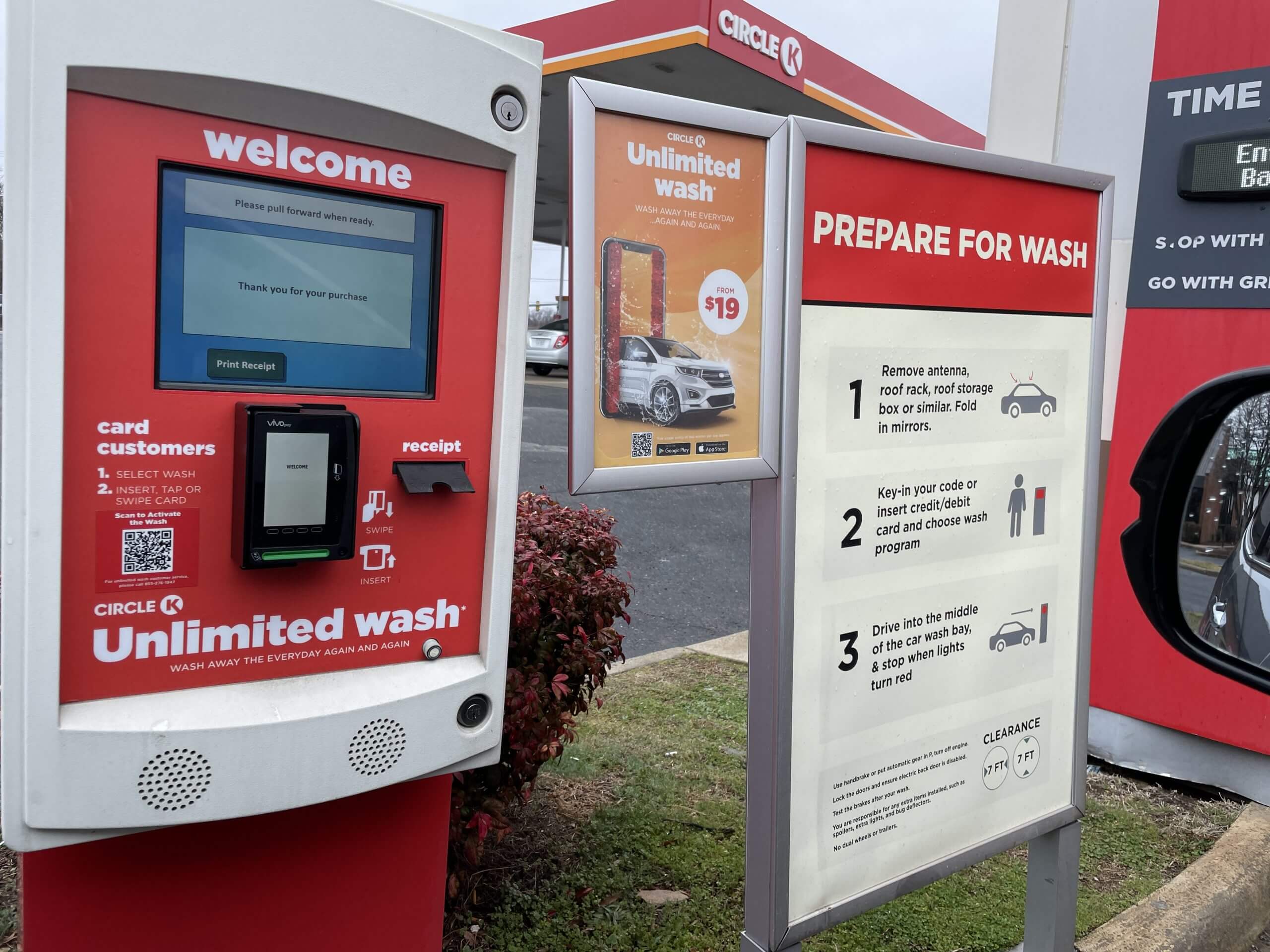 enter car wash Circle K